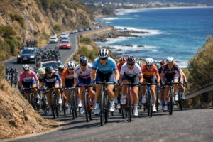 Cadel Evans Great Ocean Road Race Women 2026 peloton climbing Challambra Crescent